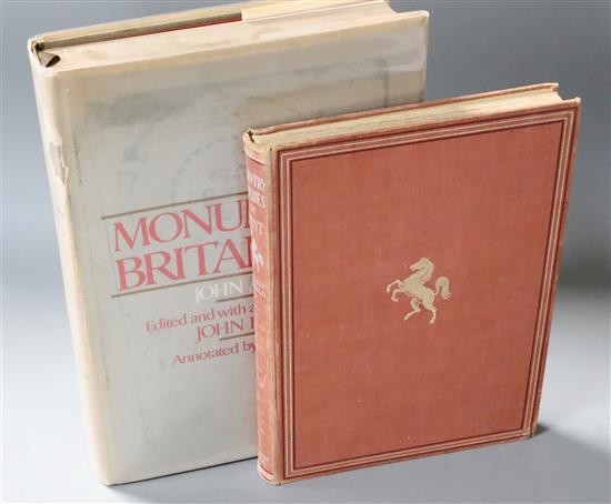 Oswald, Arthur - Country House of Kent, qto, red cloth (faded), Country Life 1933, together with Aubrey, John;